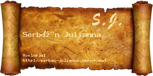 Serbán Julianna névjegykártya