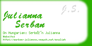 julianna serban business card